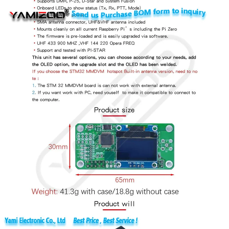 Mmdvm hotspot spot radio station wifi digitales sprach modem unterstützt nxdn pocsag p25 ysf dstar c4fm dmr bereit zu qso jumbospot – Detail 2