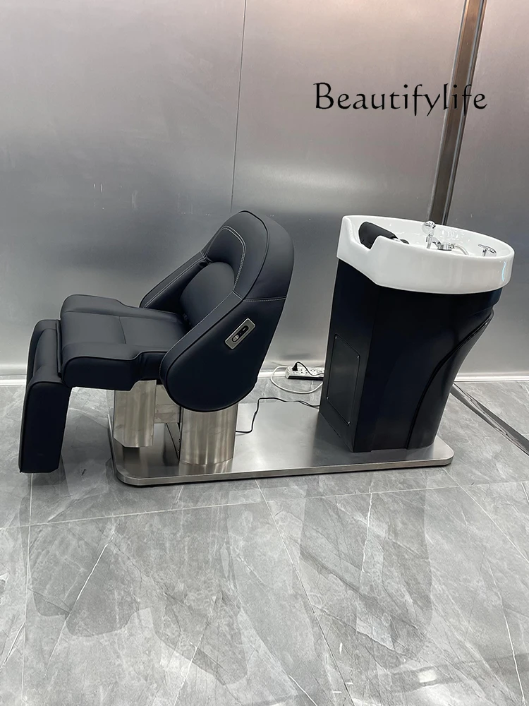 Nordic Hair Saloon Dedicated Adjustable Lying Half Flushing Bed