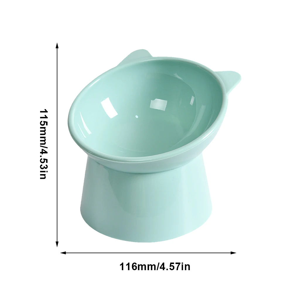 1pc Raised Cat Food Bowl Elevated Cat Bowls Non-Slip Cat Food Water Feeder Anti Vomiting Tilted Pet Food Bowl for Flat-Faced Cat