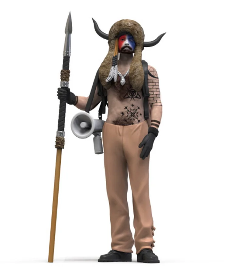 

1/35 Resin Model Figure Gk Tribal Warrior Soldier Micro Miniature 3d Printed White Model Toy Unassembled And Unpainted Kit