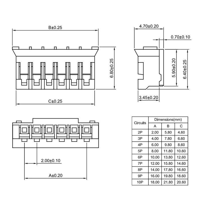 5Sets Mini Micro JST PH2.0 2.0mm Pitch 2/3/4/5/6/7/8 Pin Connectors Female and Male Plug Housing Connector With Wire Cable 26AWG