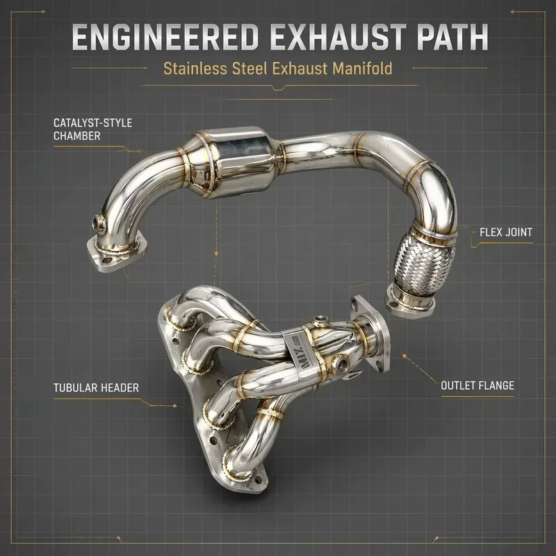 Perfectly Customized Performance Exhaust Manifold Header Specifically Designed for Toyota Mr2 Mr1.8 2000-2005