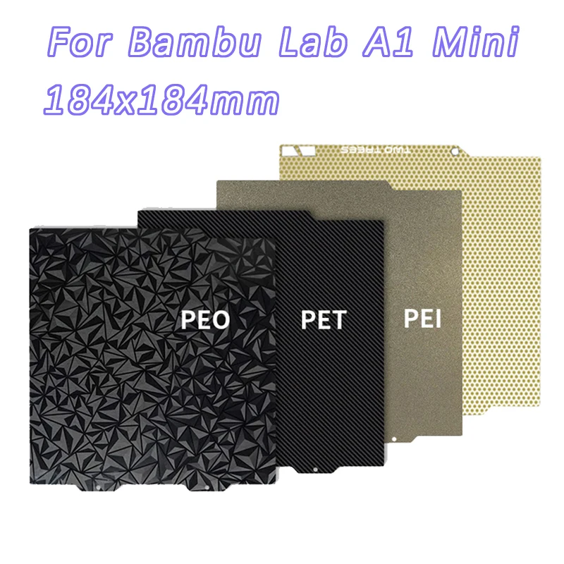 For Bambu Lab A1 Mini Build Plate 184x184mm Plate Pei Magnetic Bed PEO PET Spring Steel Sheet Pet Sheet for  A1mini 3D Printer