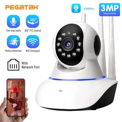 3MP WIFI IP Dome Camera Indoor Surveillance Two Ways Smart Home Camera Wireless CCTV Baby Monitor Security Protection V380 Pro