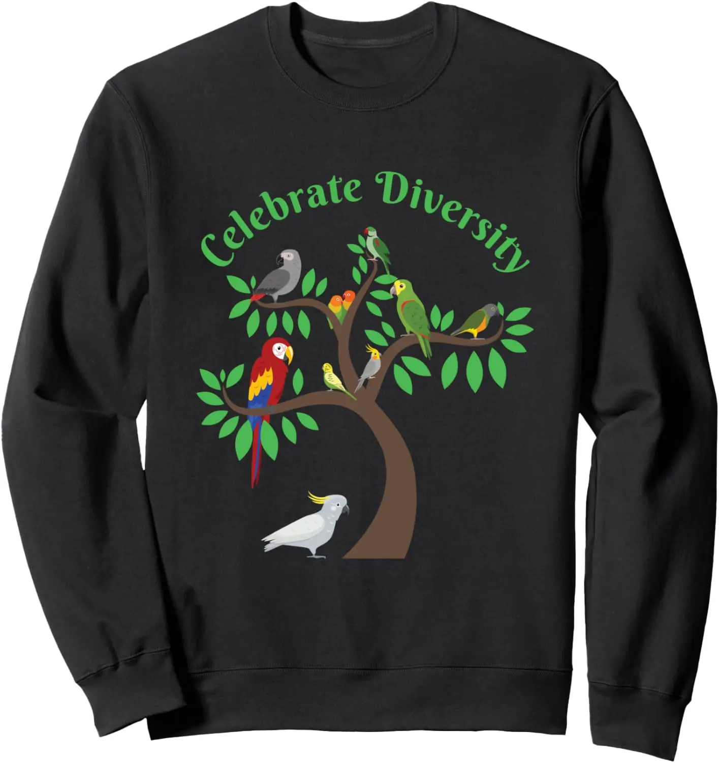 Celebrate Diversity Parrot Flock Sweatshirt