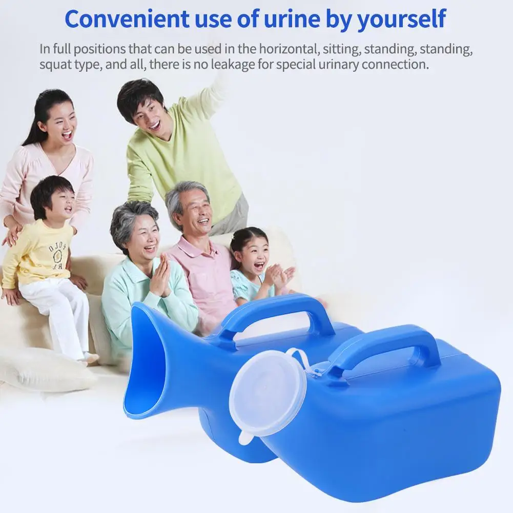 1000ML Car Urinal Urine Bottle Toilet Camping Travel Urinal Bottle Mobile Plastic Pee Proof Spill Urinary Toilet Portable E0W2