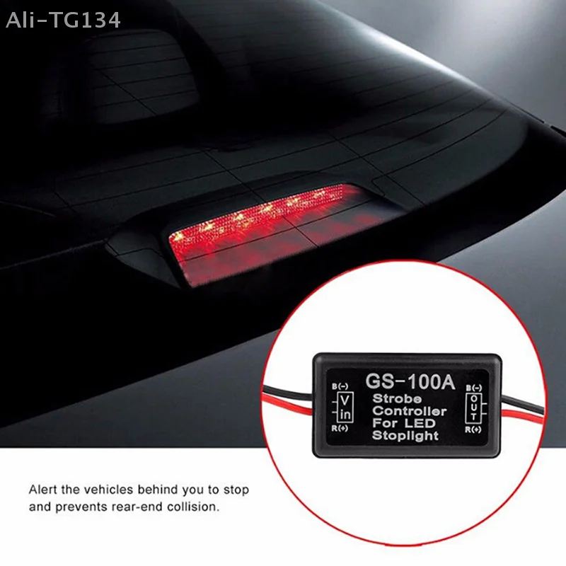 

Vehicle Car GS-100A LED Brake Stop Light Strobe Flash Module Controller Box SHIDWJ