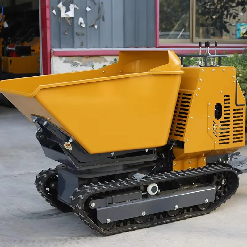 1 Ton Mini Tracked Dumper New Small Crawler Hot Sale Chinese Factory Farm Work Orchard Featuring Motor Pump Engine
