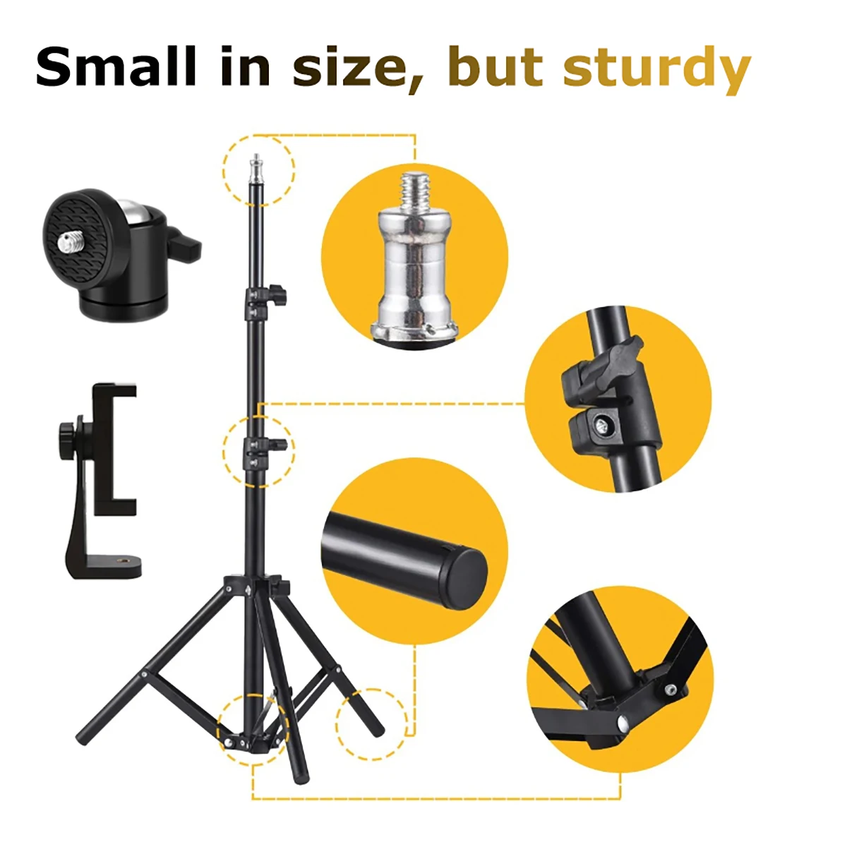 Universal Projector Tripod Stand 110cm 160cm Photography Bracket for HY300Pro HY320 Mini Projector Stand Mount with 1/4 Screw