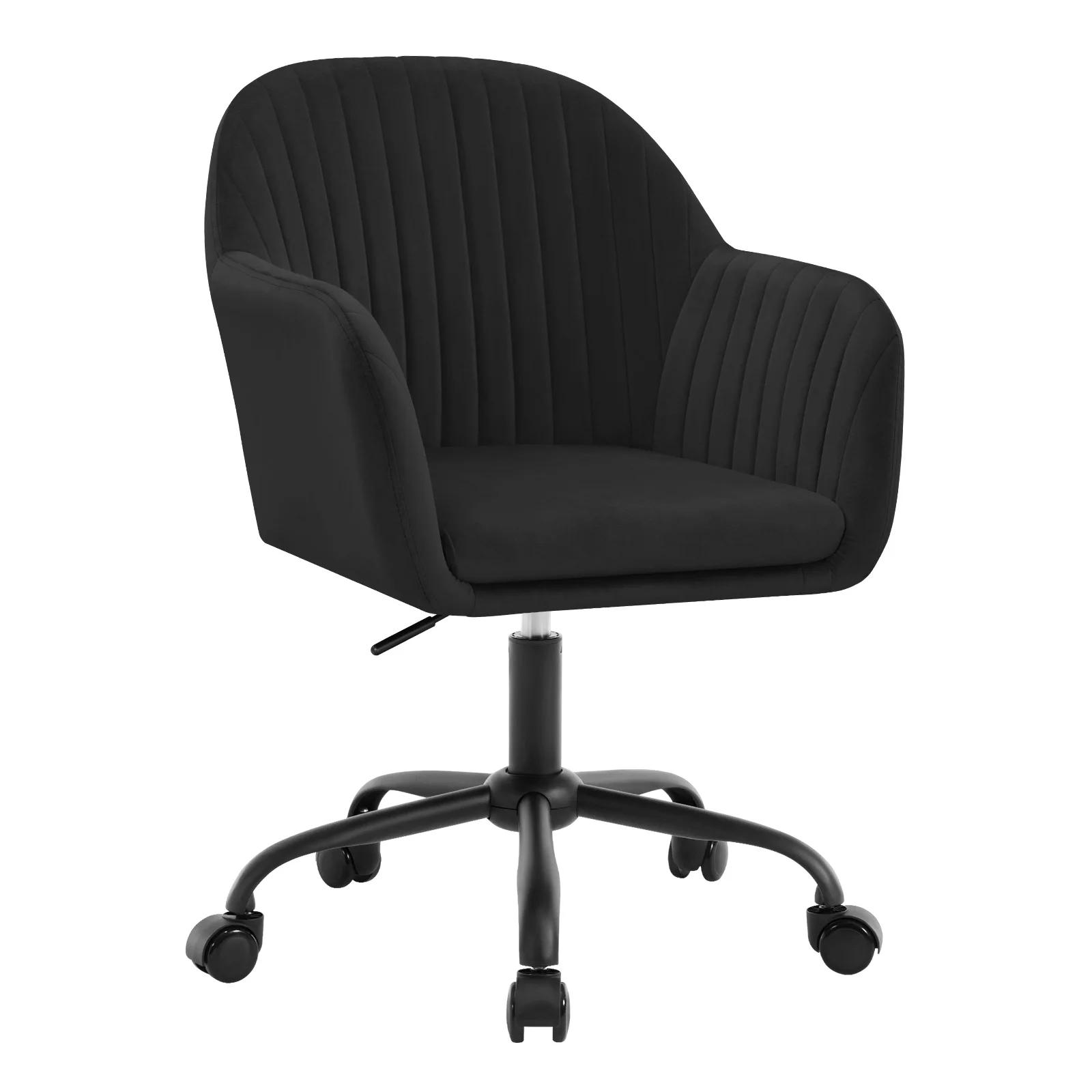 WOLTU Samt-Bürostuhl mit Armlehnen, Rollen, anhebbar, Gaming-Stühle mit hoher Rückenlehne, höhenverstellbar, ergonomischer Arbeits- und Make-up-Stuhl – Detail 28