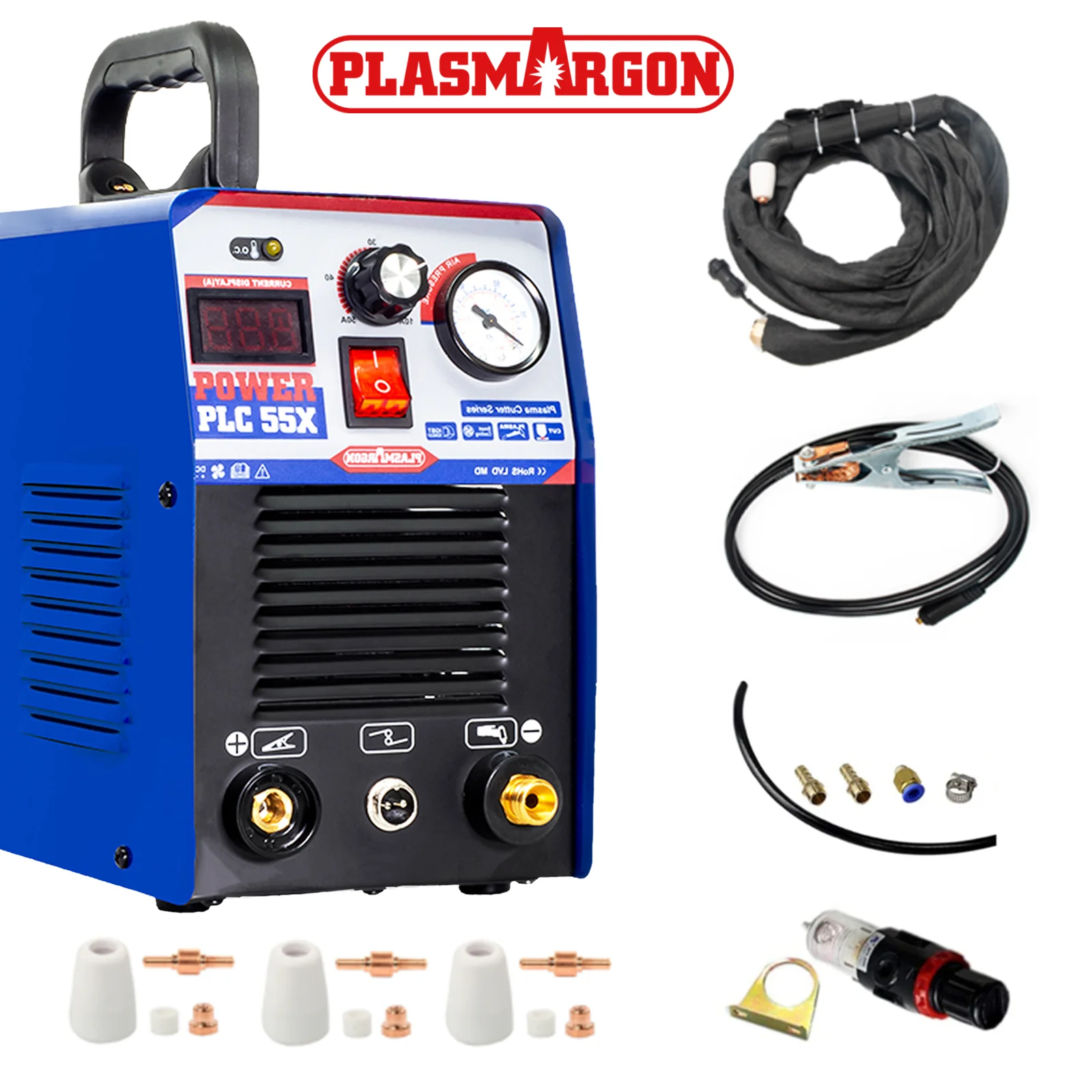 CUT55 Plasma Cutter Compact Metal Cutting 55Amp 220V or 110/220V+/-15% Power Plasma Cutting Machine 14mm Metal