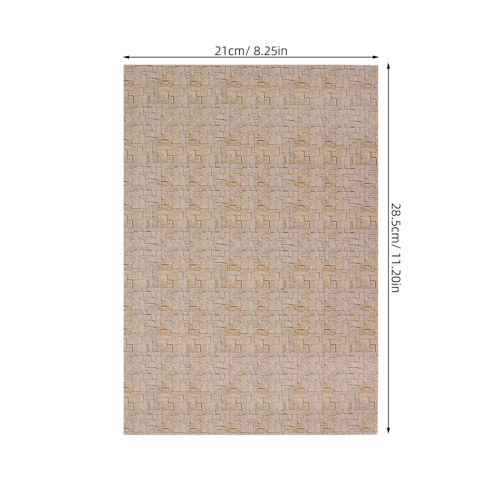 4Pcs Diorama Brick Surface Sticker Self Adhesive Brick Texture Sheet Scene Building Pavement Sticker Landscape Terrain Ground