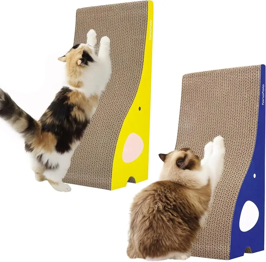 

Cat Scratching Board Cat Scratcher Elephant Shape Scratch Pad, TanoFalo Cardboard Scratchers for Indoor Cats, High Stren