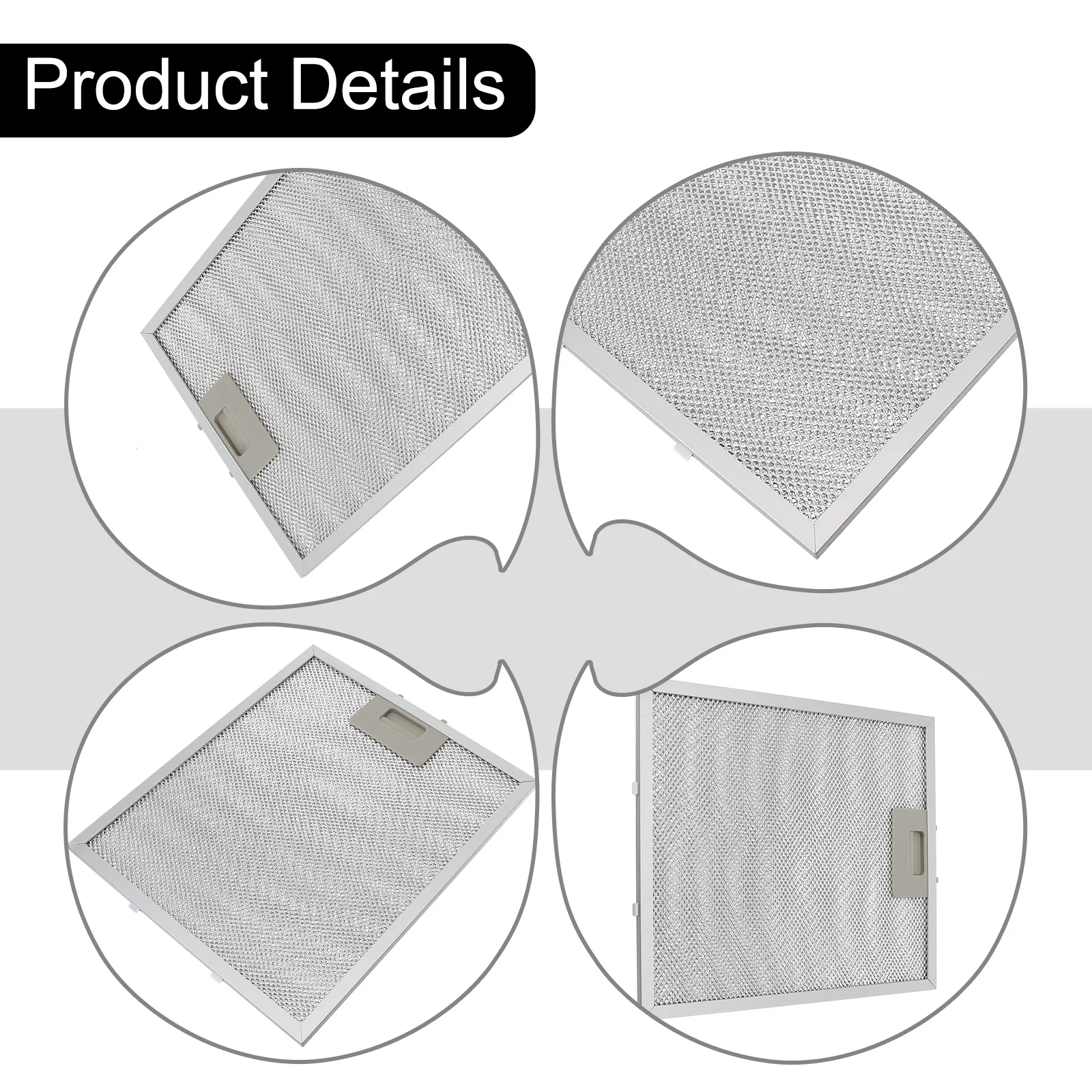 Aluminized Grease Filtration  Silver Cooker Hood Filters 305 x 267 x 9mm  Maintain Fresh Air  Replace Every 3 6 Months