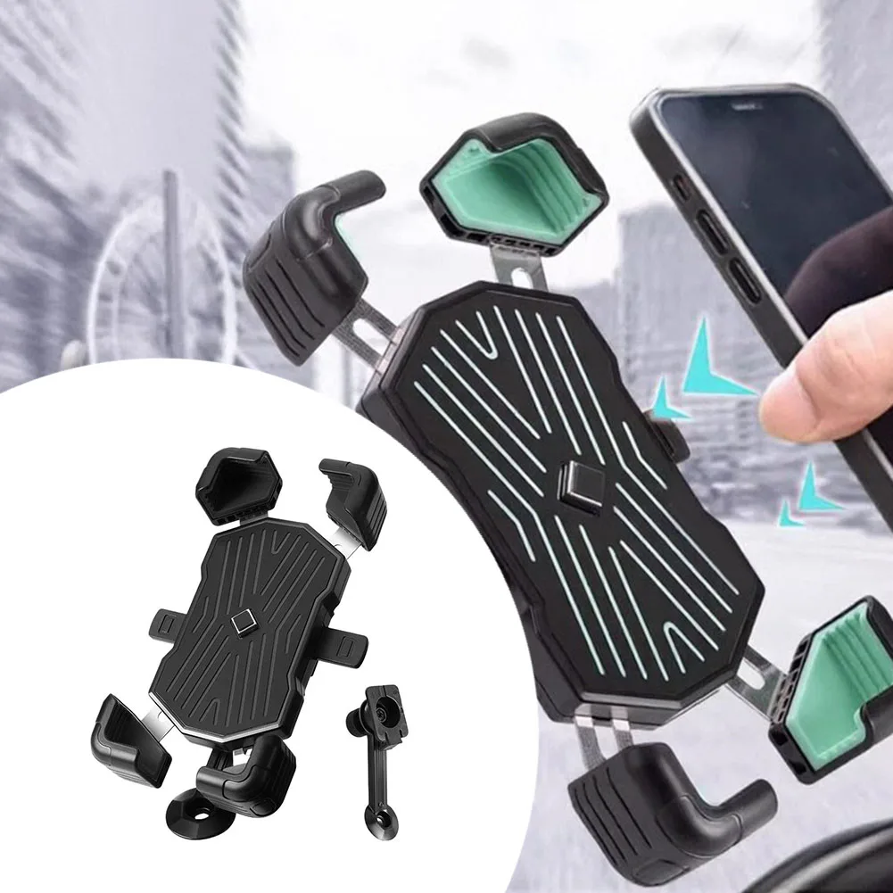 New Rotatable Bike Phone Mount Anti-Drop Shockproof Bicycle Phone Stand Handlebar Phone Holder Electric Bike Cycling Accessories