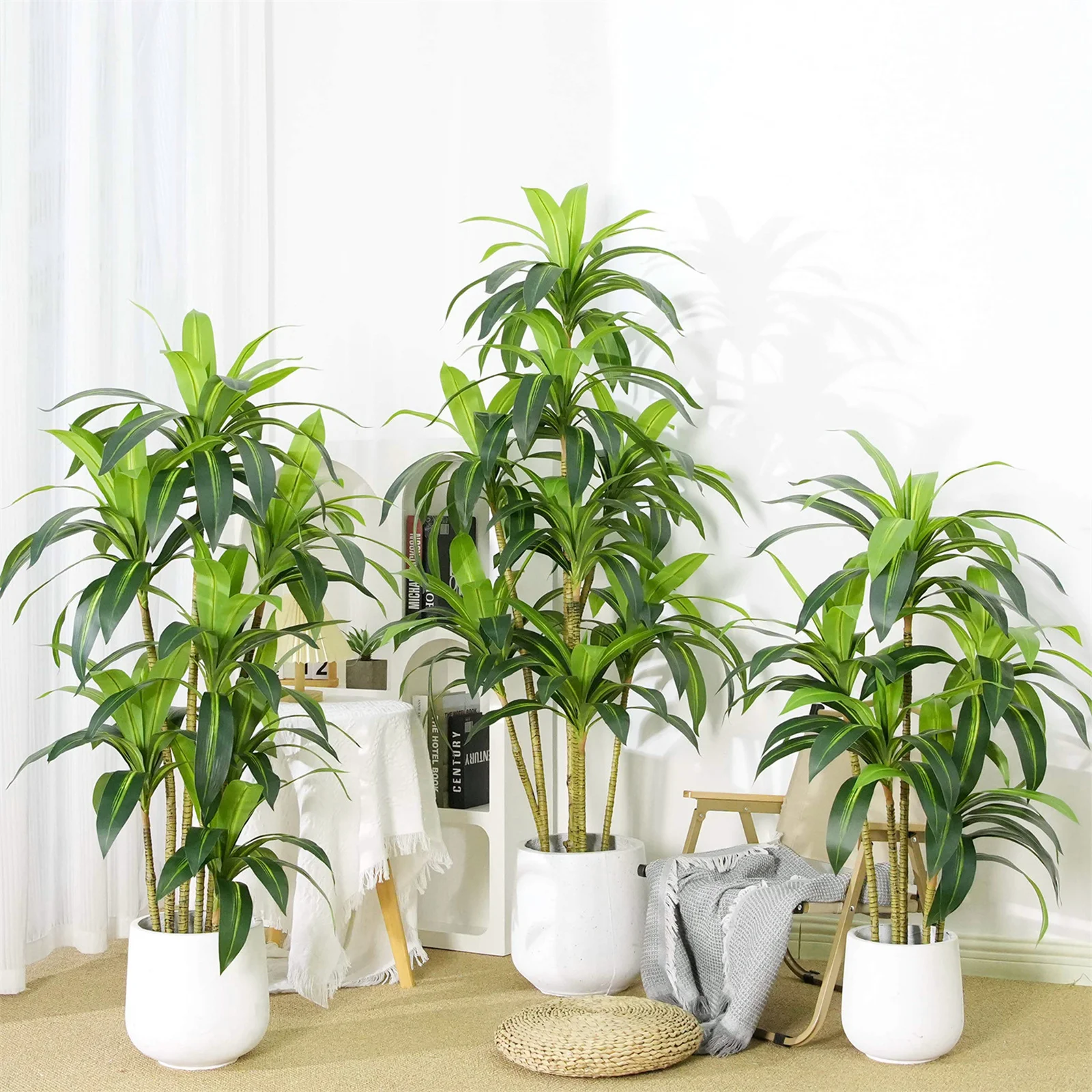 

Artificial Tree Plants, Indoor Fake Brazilian Wood Tree, Decorative Fake Plants Realistic Decor For Bedroom Bathroom Home Office