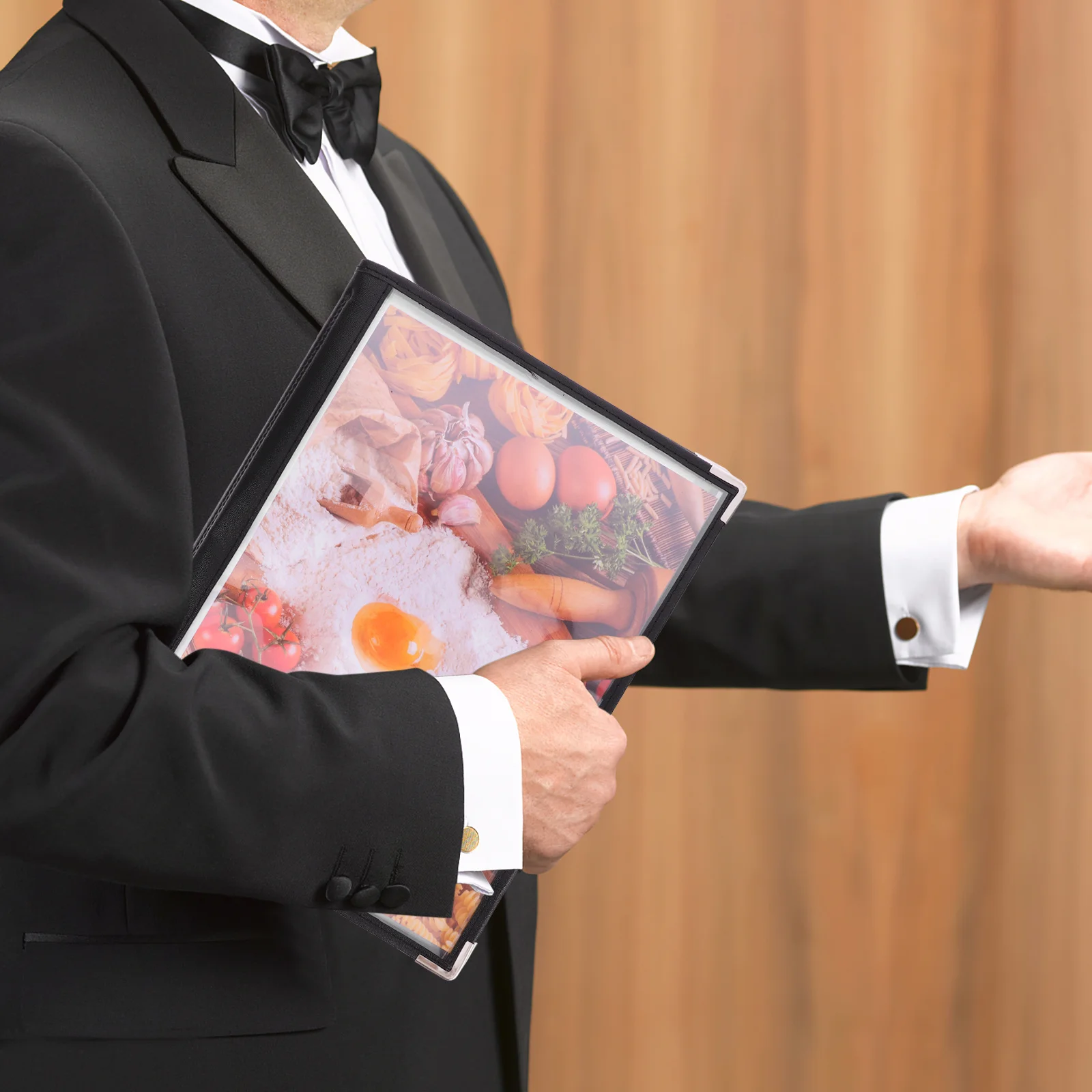 

Pvc Covers Clear Transparent Restaurant Menu Holder For Hotel Cafe Tea Multi-Page Insert Design Menu Folder