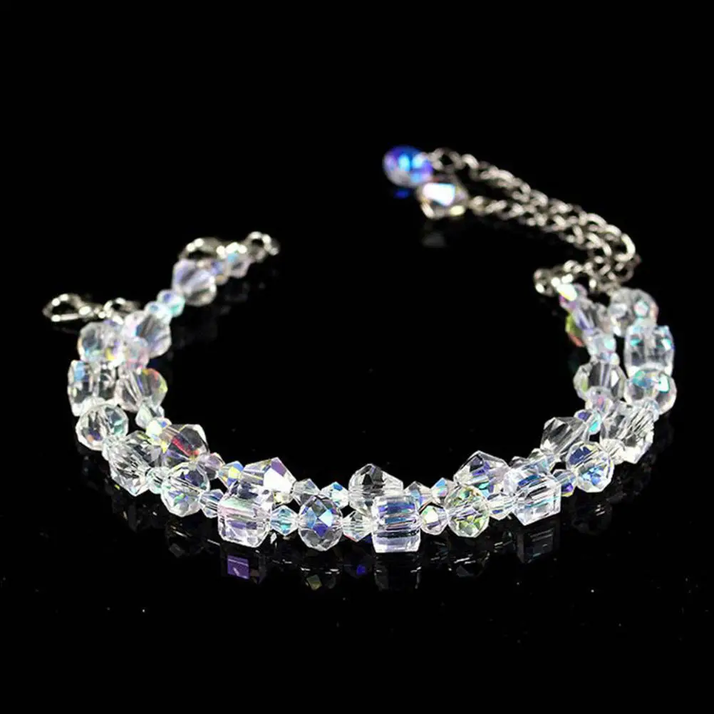 1Pcs Square Crystal Bracelet Elegant Bright Color Fine Workmanship Fashion Bracelet for Female Gift Friend Family Co Worker