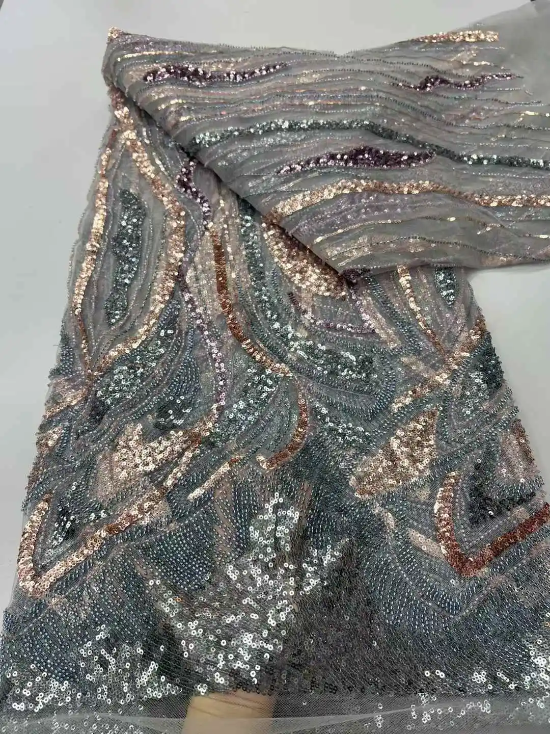 عالية الجودة الأفريقي أقمشة الدانتيل الترتر شبكة الدانتيل فرنسا الفاخرة الخرز المطرزة تول أقمشة الدانتيل للخياطة-ZX