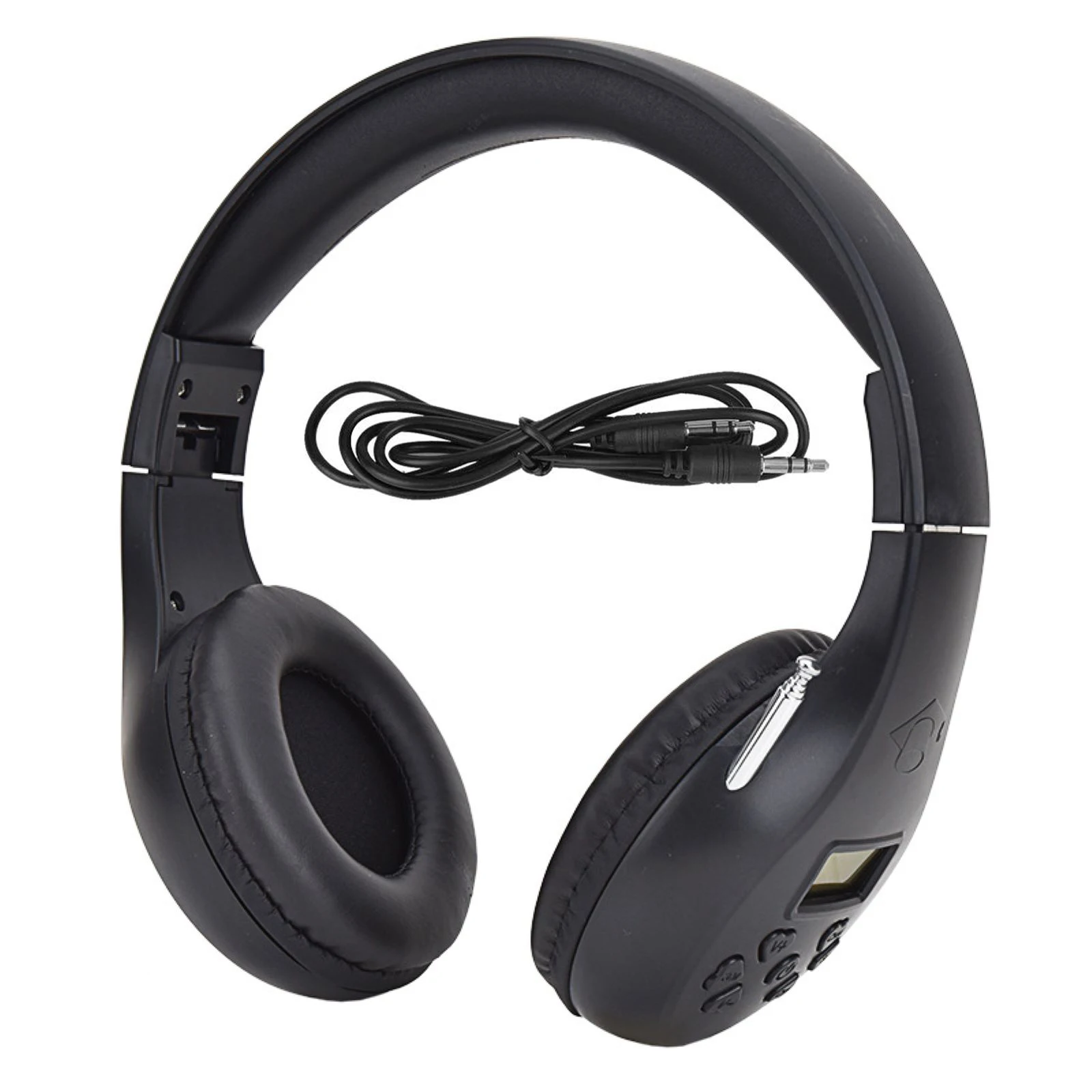 Foldable FM Radio Reception Headphone Stereo Bass Sound Noise Reduction Headset