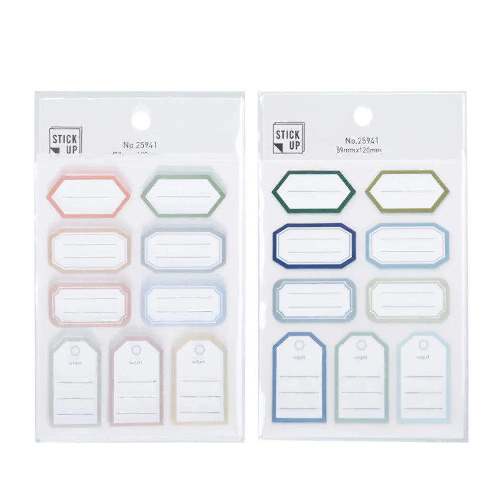 5Sheets Name Stickers Creative Waterproof Self Adhesive Label Paper for Party Price Tag Office Classroom Blank Stickers