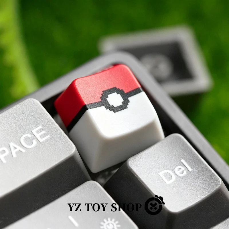 Tecla de Pokémon Pokeball, tecla ABS de perfil OEM, tecla personalizada individual para teclado mecánico, interruptor MX, regalo para jugadores
