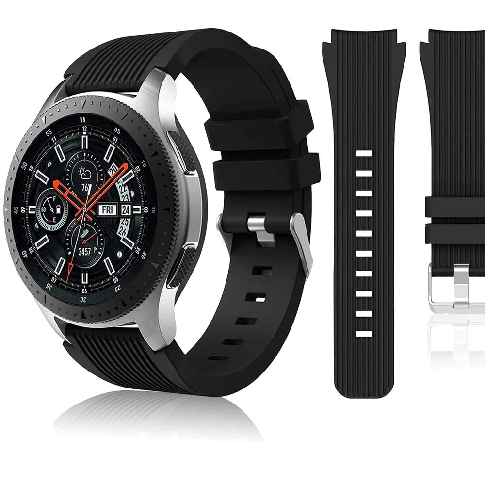 22mm pasek silikonowy do Samsung Galaxy Watch 3 45mm/Gear S3/ Huawei zegarek 3/GT3 sport wygodny pasek do Amazfit GTR 3 47mm