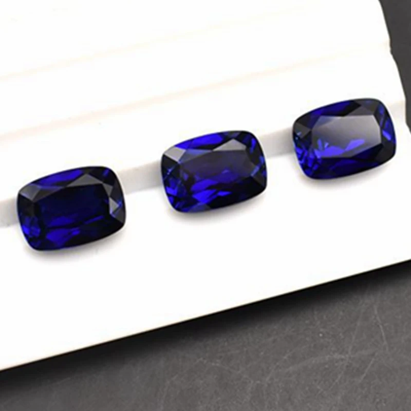 Natural Blue Sapphire Fat Rectangular Cut 10x14mm 10.5ct VVS 34# Sapphire Jewellery DIY