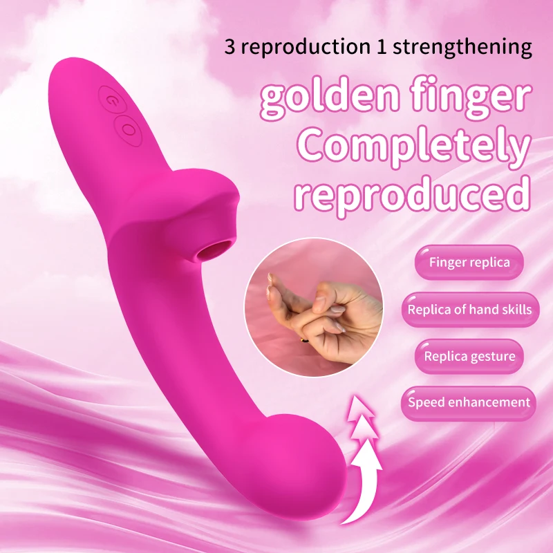 Powerful 20 Speeds Dildo Vibrator Female Clit Sucker Vacuum Clitoris Stimulator Adults Goods Finger Wiggling Sex Toy for Women view 4