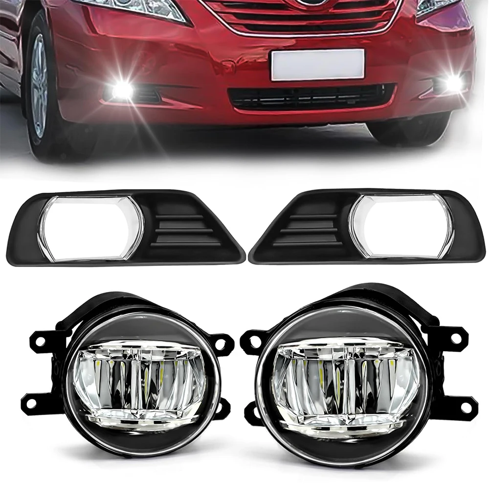 

LED Fog Lights For Toyota Camry 2007 2008 2009 Front Bumper Driving Fog Lamps Assembly Replacement with Switch & Wiring Harness
