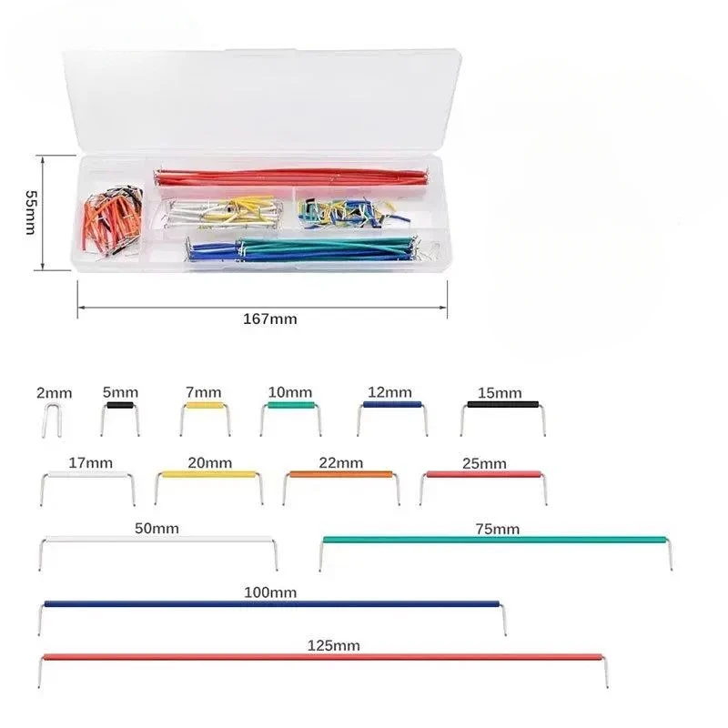 140/350/560/840pcs Electronic Diy Bread Circuit Board Jump Wire Test U Shape Solderless Prototype PCB Breadboard Jumper Cable