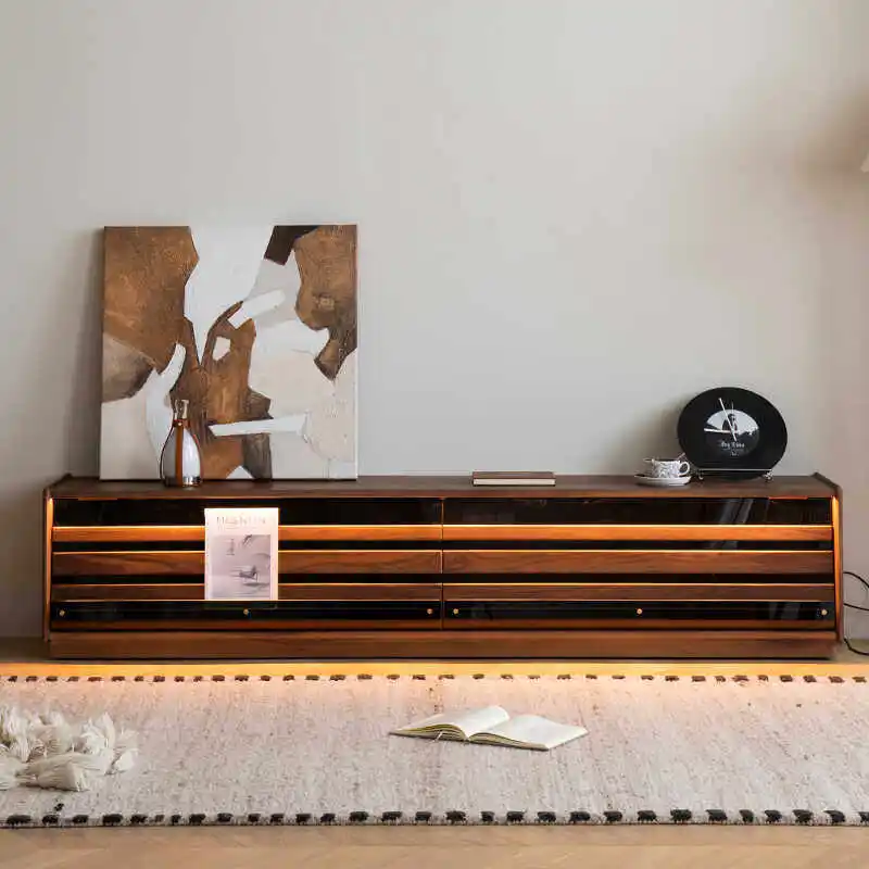 

Brown Luxury Tv Cabinet Modern Simple Shelf Unique Space Solid Tv Cabinet Living Room Center Display Fernseher Tisch Furnitures