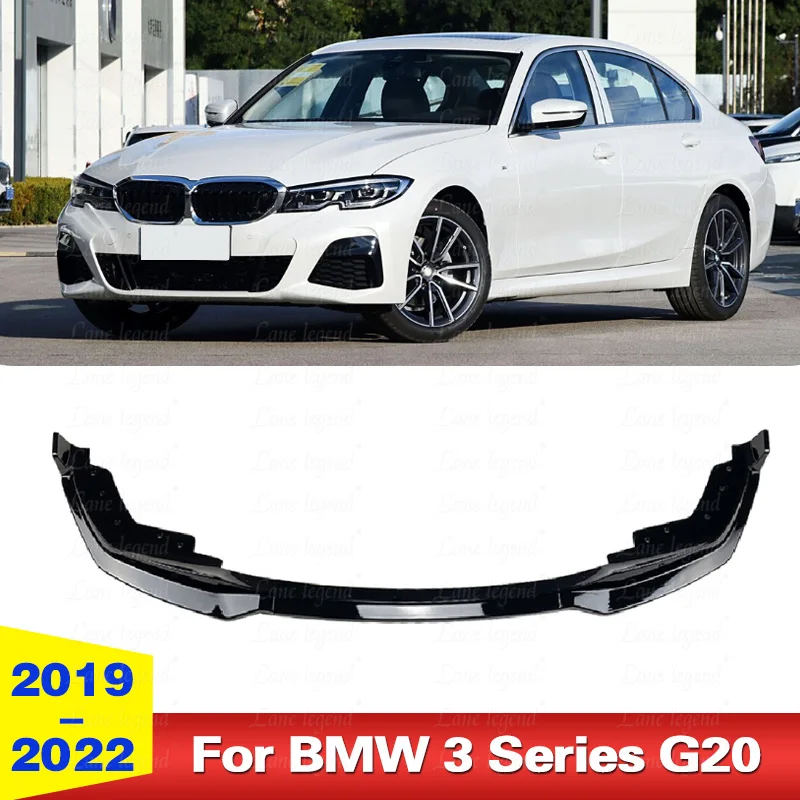 3PCS Front Bumper Lip Splitter Spoiler Diffuser Guard Body Kit For BMW G20 M Pack 320i 330i M340i xDrive 2019-2022