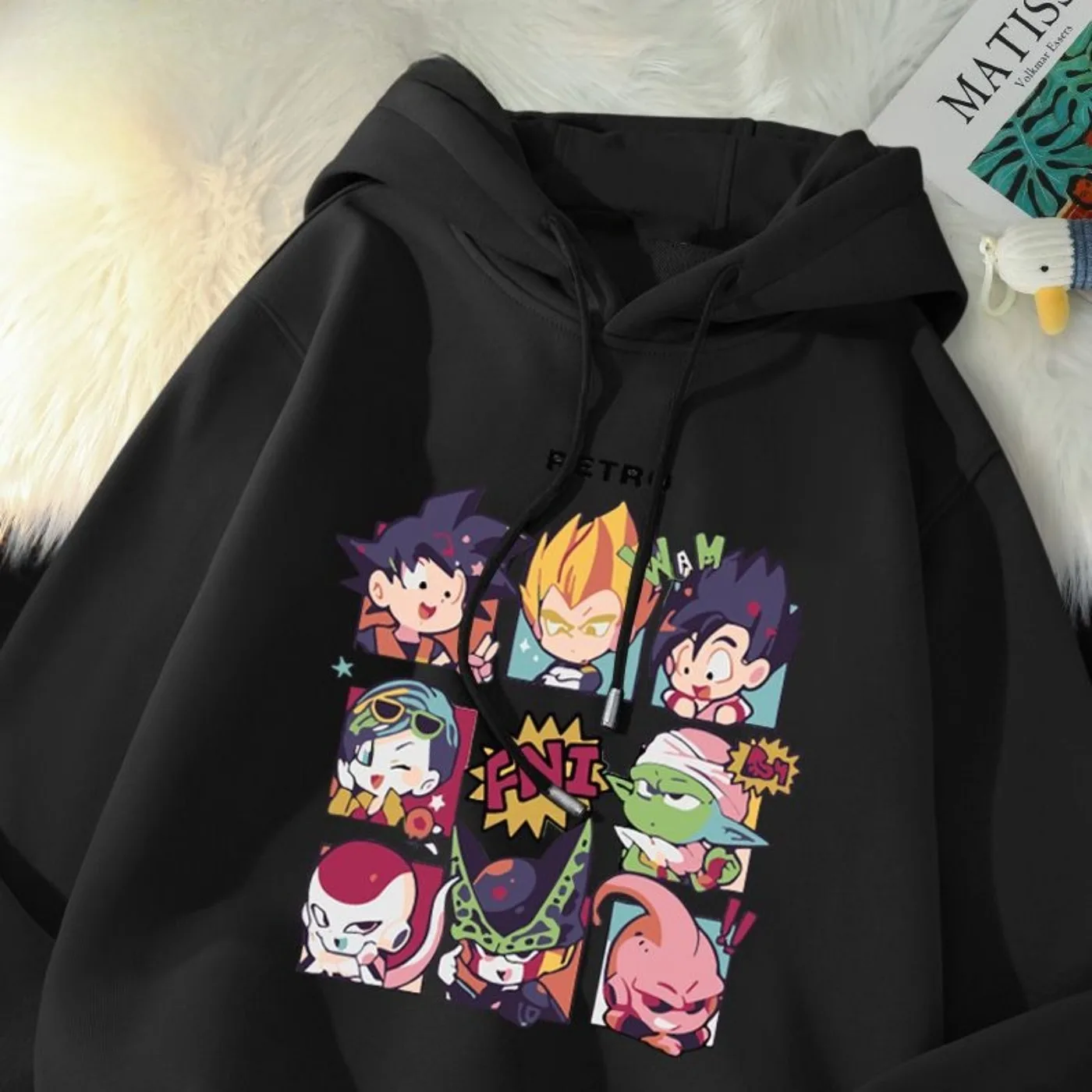 

Dragon Ball Hooded Sweatshirt for Men, Fashionable Hip-hop Loose, Suitable for Top, Autumn and Winter Casual Family Wear