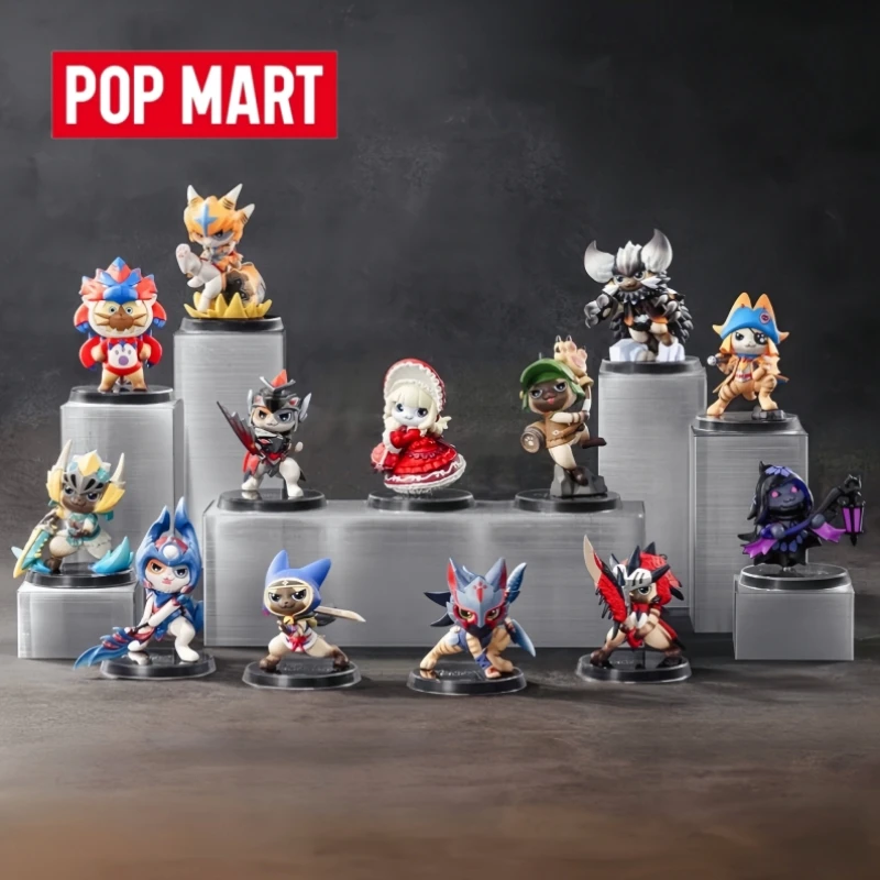 Figura Coleccionable de la Serie Alu Cat de Monster Hunter de Popmart, Edición Limitada, Caja Sorpresa, Juguete Decorativo, Regalos Lindos