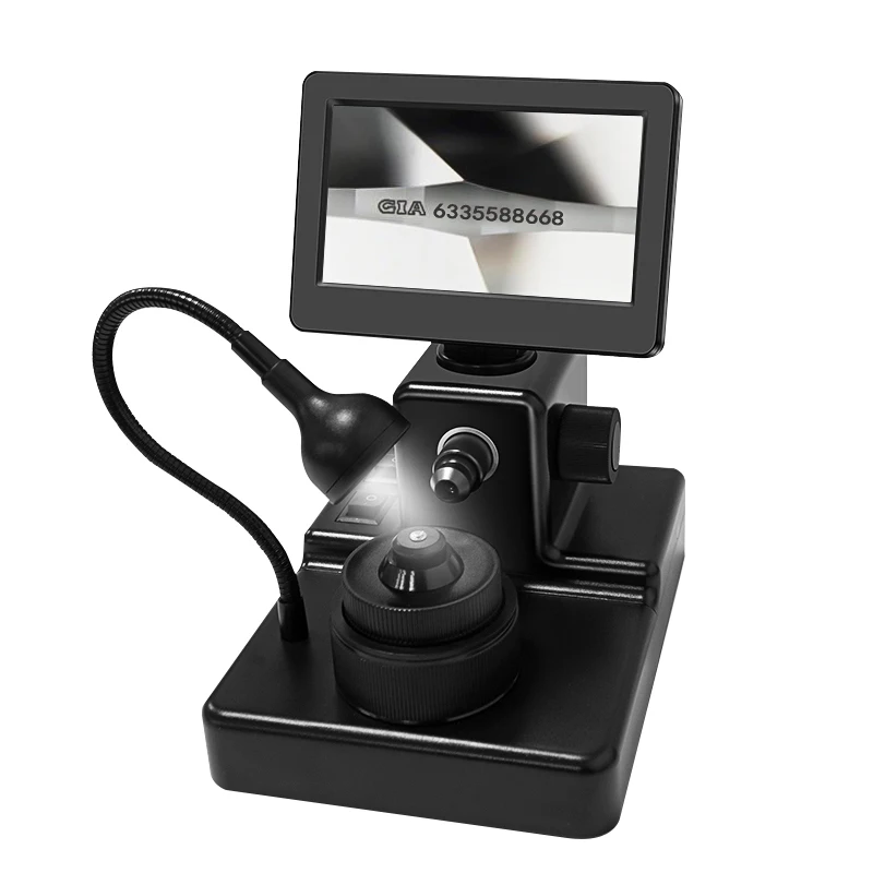 50X~1000X 4.3inch HD Digital Diamond Gem Microscope With Rechargeable Battery for Jewelry Appraisal & Diamond Inspection