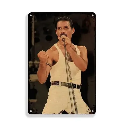 Freddie Queen Blechschild im Vintage-Stil, Wanddekoration für Männerhöhlen