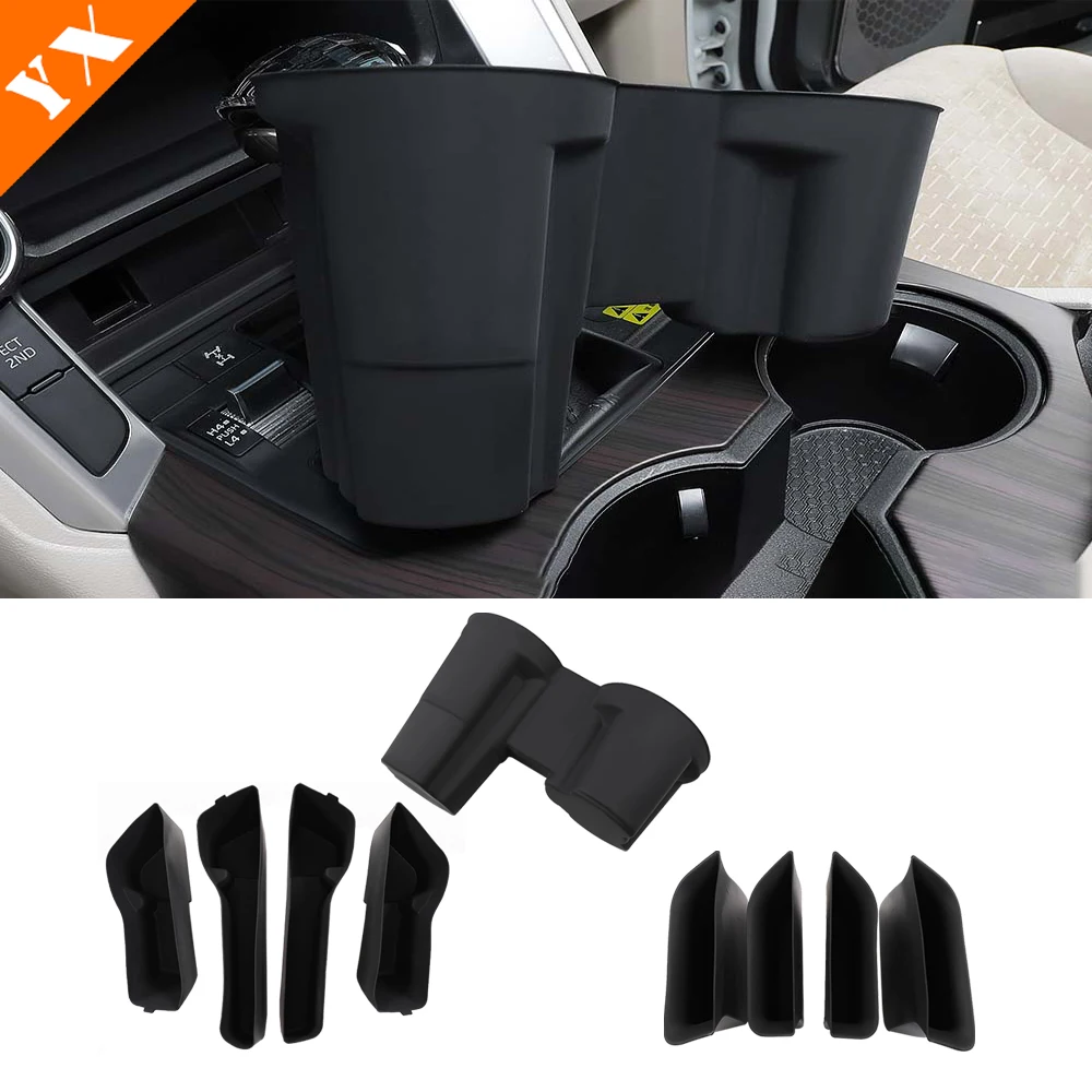 

For Land Cruiser LC 300 2025 2026 accessories Car Door Storage Box, Center Console Water Cup Pad, Garbage Sorting Storage Box