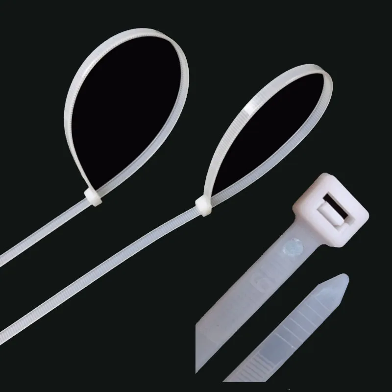 100 PCS 3# 4# 5# Self-locking Plastic Nylon Cable Tie Zip Fastening Ring Wire Wraps Strap Black White Color A6
