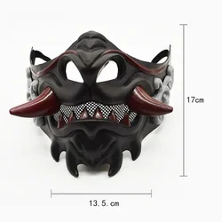 Halloween Japanse Samurai Oni Demon Masker Plastic Maskers Party Kostuum Rekwisieten Demon Samurai Cosplay Horror Prajna
