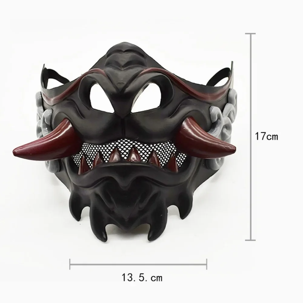 Halloween Japanse Samurai Oni Demon Masker Plastic Maskers Party Kostuum Rekwisieten Demon Samurai Cosplay Horror Prajna
