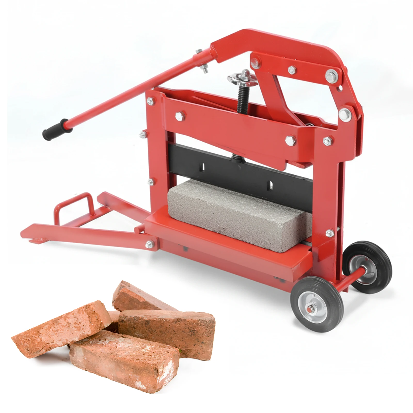 

Brick Splitter with Wheels Block Splitter Cutter Pavers Tool 0-11.8in Cutting Thickness for Slotting Granite Marble