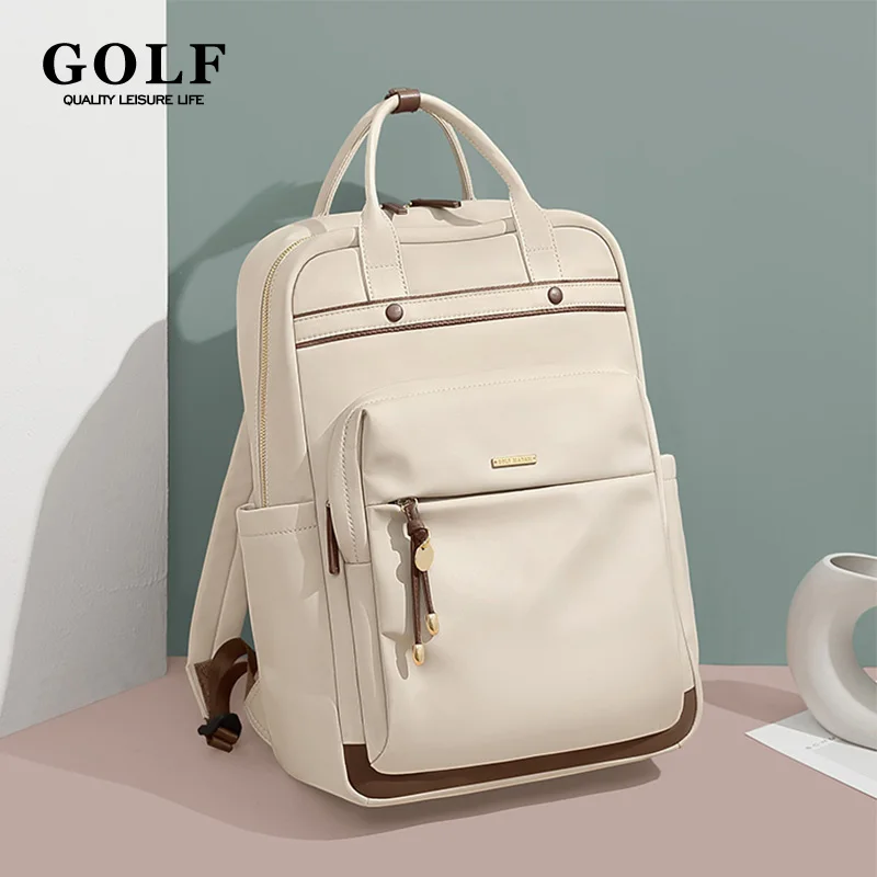 Plecaki GOLF dla kobiet 2024 Torba na wycieczki służbowe Pasuje do 15,6-calowego laptopa Oxford Fashion Travel Commuting Backpack Torby z uchwytem