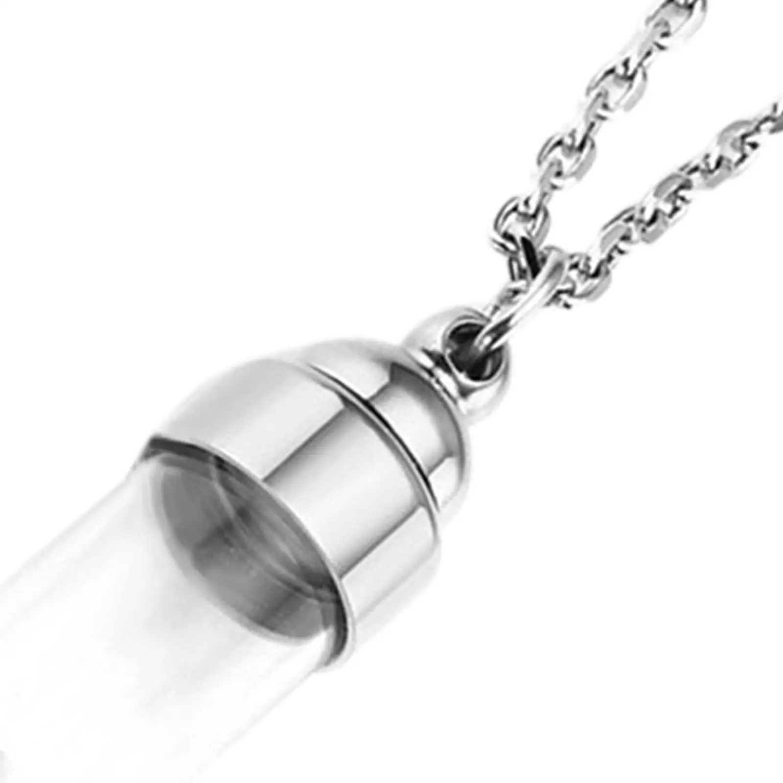 Pet Cremation Urn Pendant Necklace Metal Cylinder Chain Memorial Keepsake Jewelry Ash Container Hanging Charm Locket Gift for