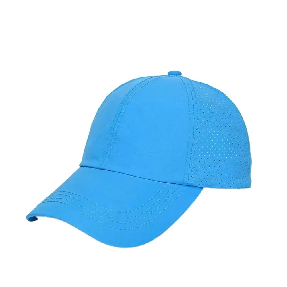 Quick Dry Ponytail Baseball Cap Breathable Thin Mesh Outdoor Sports Hat Ponycap Trucker Hat Criss Cross Messy Bun Snapback Hat