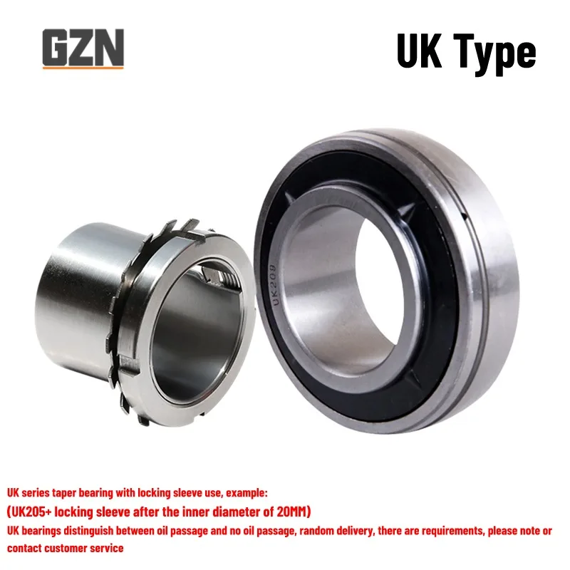 Free Shipping 1PCS UK Type Taper Insert Bearing With Lock Sleeve UK205 206 207 208 209 210 211 212