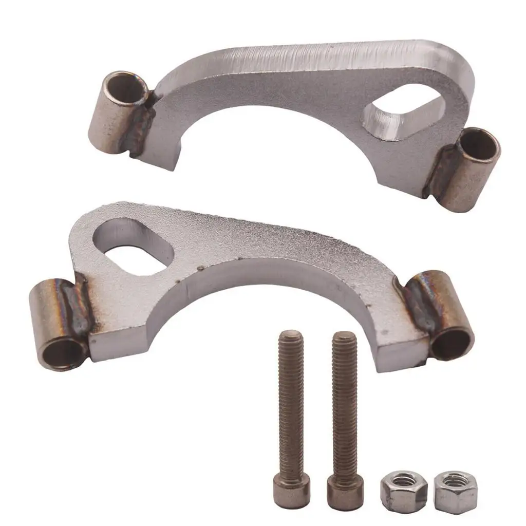 Knalpot Flange 2.5 inci 2-1/4 inci, pengganti perbaikan Split Oval datar,