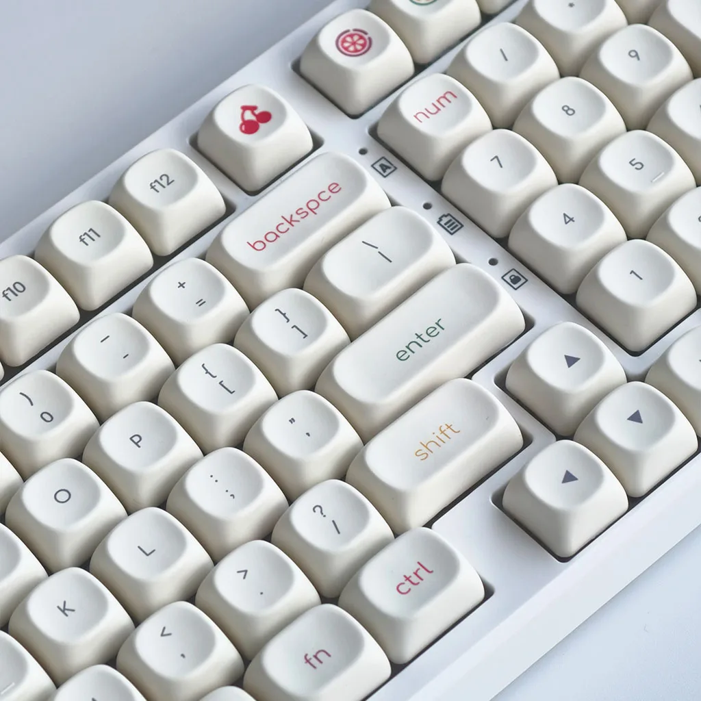 MAIMOOO Korean Keycaps MOA Profile Minimalist White Cute Fruit Frozen Yogurt Thai Hangul PBT Custom Mechanical Keyboard Keycap