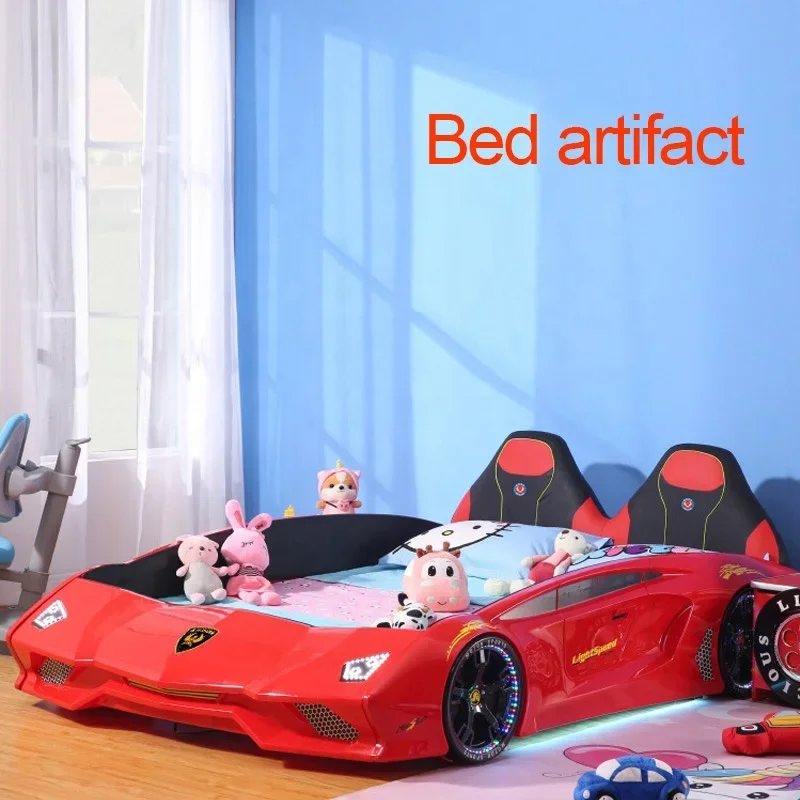 Children's car bed intelligent environmental protection food grade ABS children's car bed cartoon cool racing bed