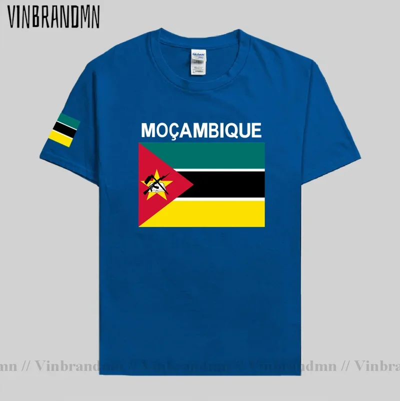 Mozambique Mens Tshirt Africa Fashion Jerseys Nation Team Tshirt 100% Cotton T-shirt Clothing Sports Tees Country MOZ Mozambican